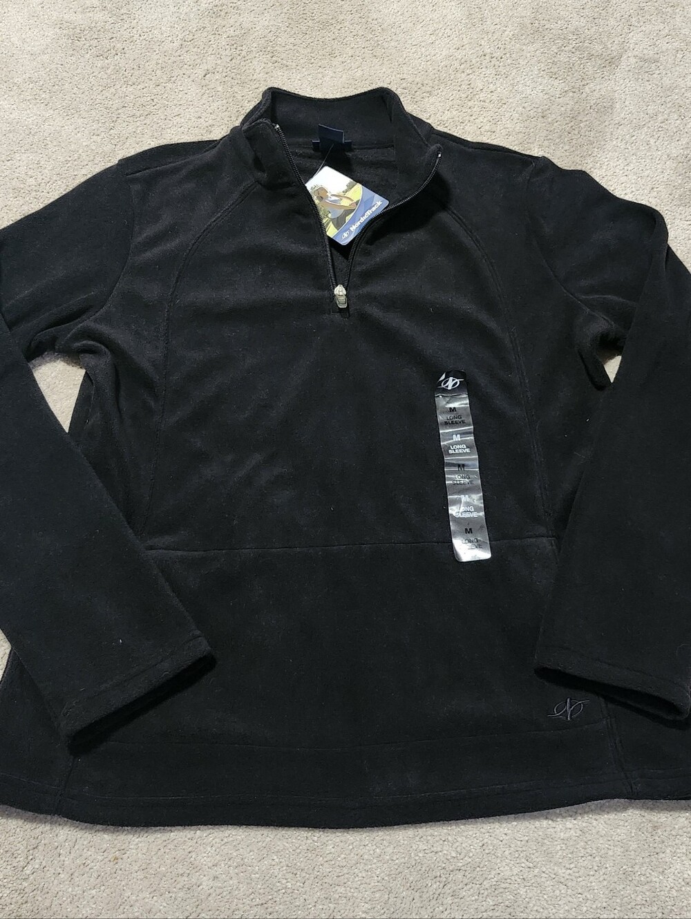 NWT NordicTrack Women's Quarter-zip Fleece Pull-Over Black Size Medium